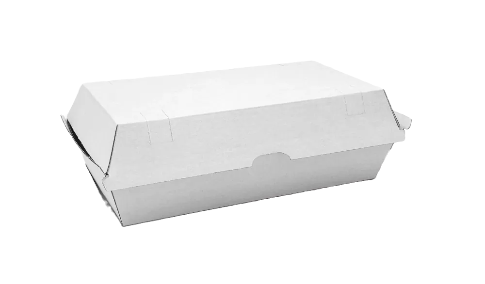 White Corrugated Clamshell Takeaway Container - Snack Box/Large (200pcs ...