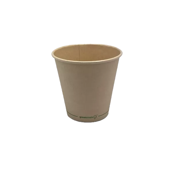 Bamboo aqueous coated single wall cup in 8 oz