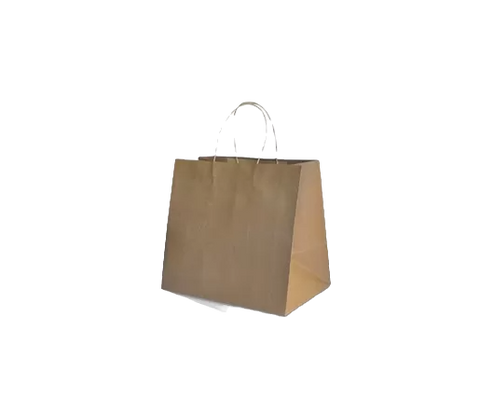 brown kraft bag with twisted paper handle in small size