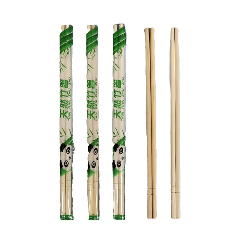 Disposable Round Bamboo Chopsticks - Individually Wrapped (3000pcs/ctn)