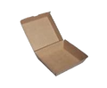 brown kraft corrugated dinner box opened