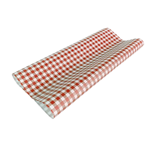 gingham greaseproof paper large red