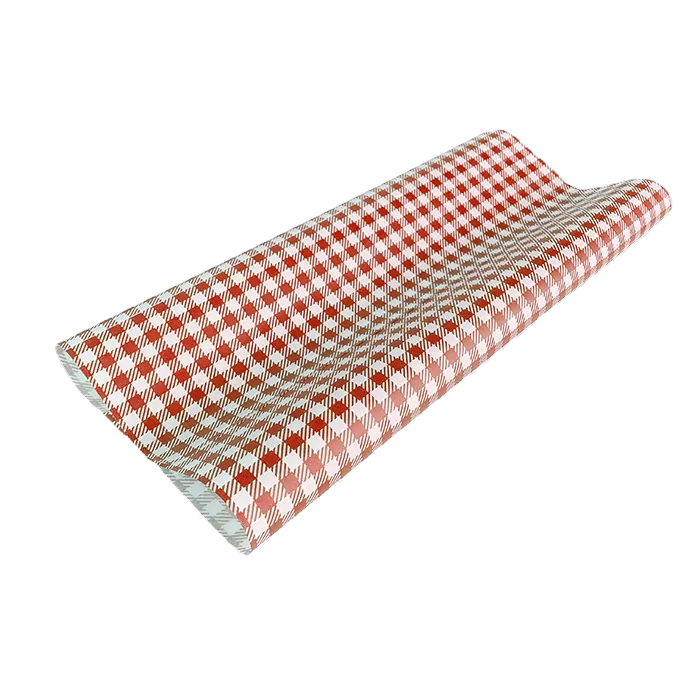 gingham greaseproof paper large red