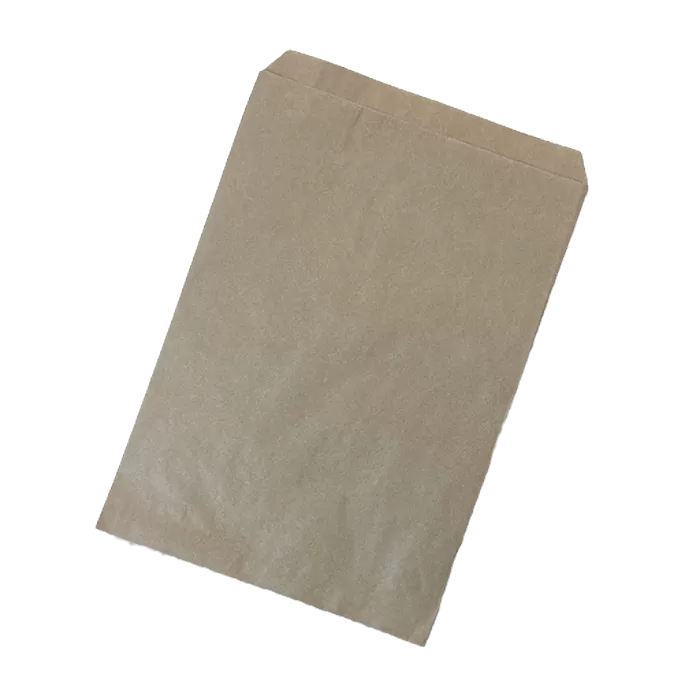 Brown kraft flat paper bag 2F