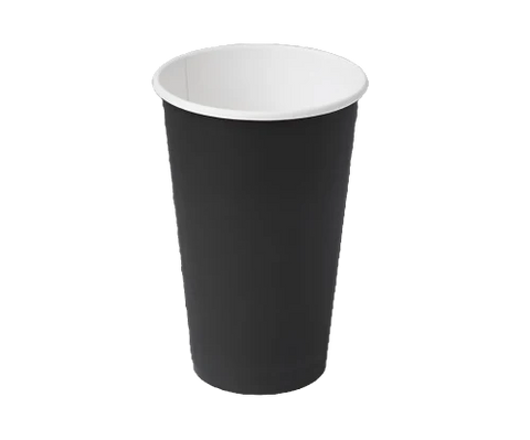 Black 16oz Single Wall Coffee Cups