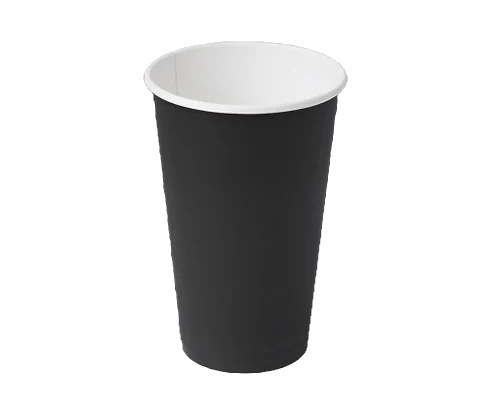 Black 16oz Single Wall Coffee Cups