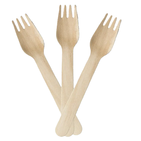 Disposable eco wooden forks