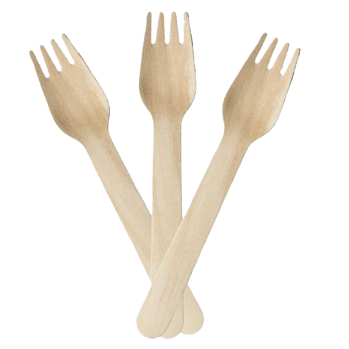Disposable eco wooden forks