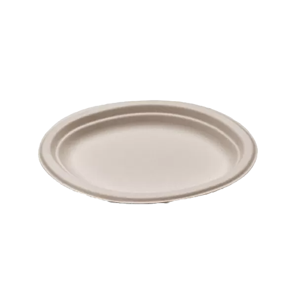 unbleached sugarcane oval plate small