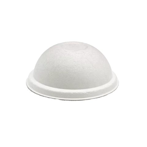 White Bagasse Dome Cup Lid