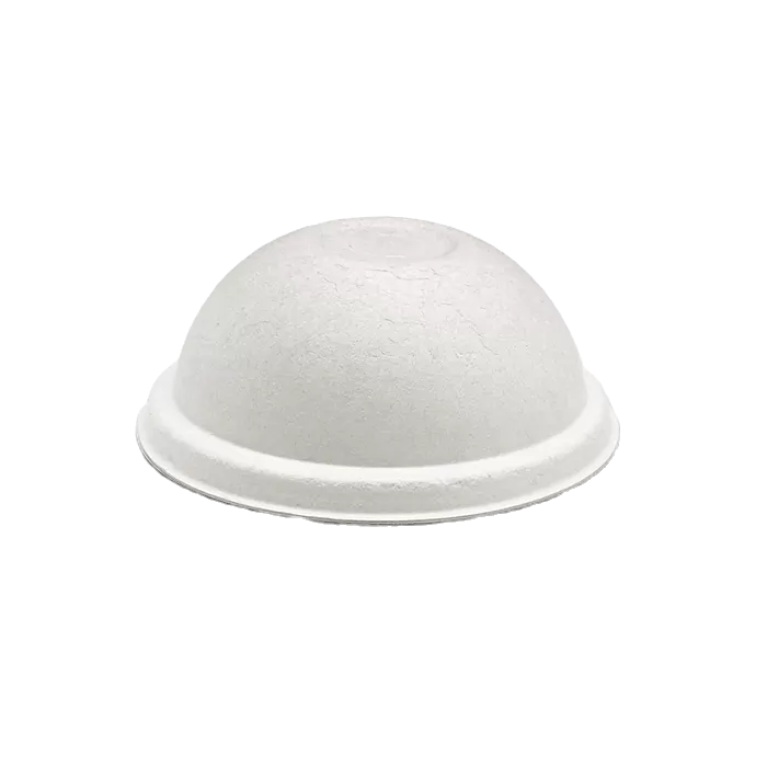 White Bagasse Dome Cup Lid