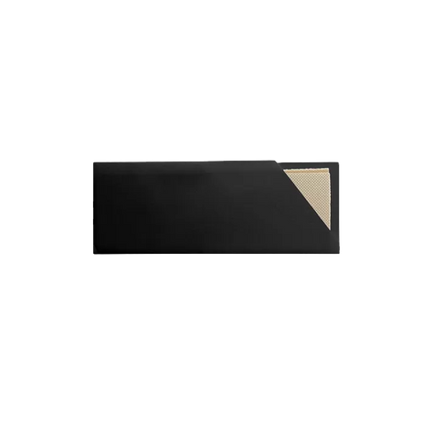 black cutlery pouch with bamboo napkins