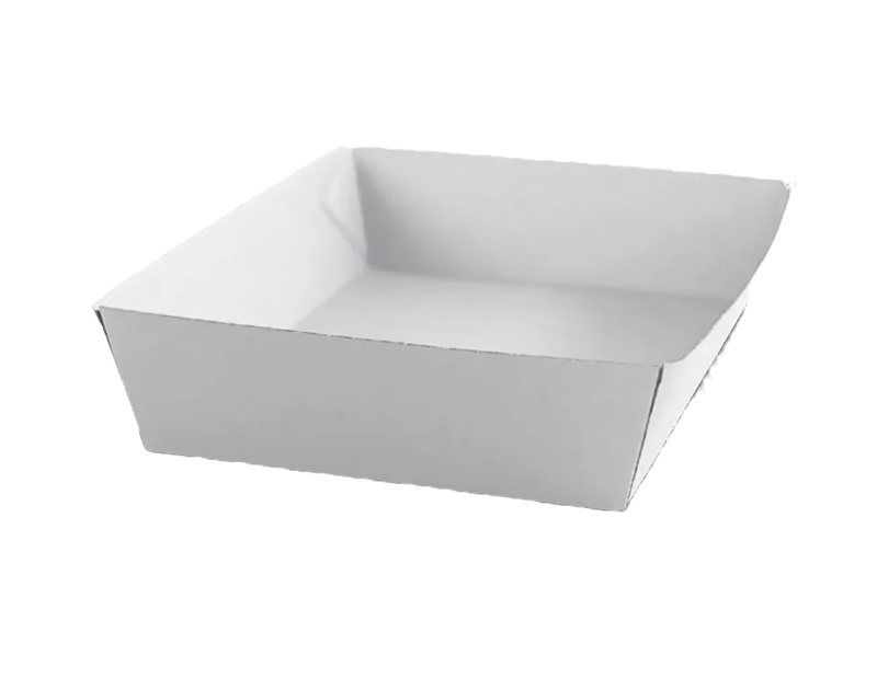 white corrugated kraft tray extra large