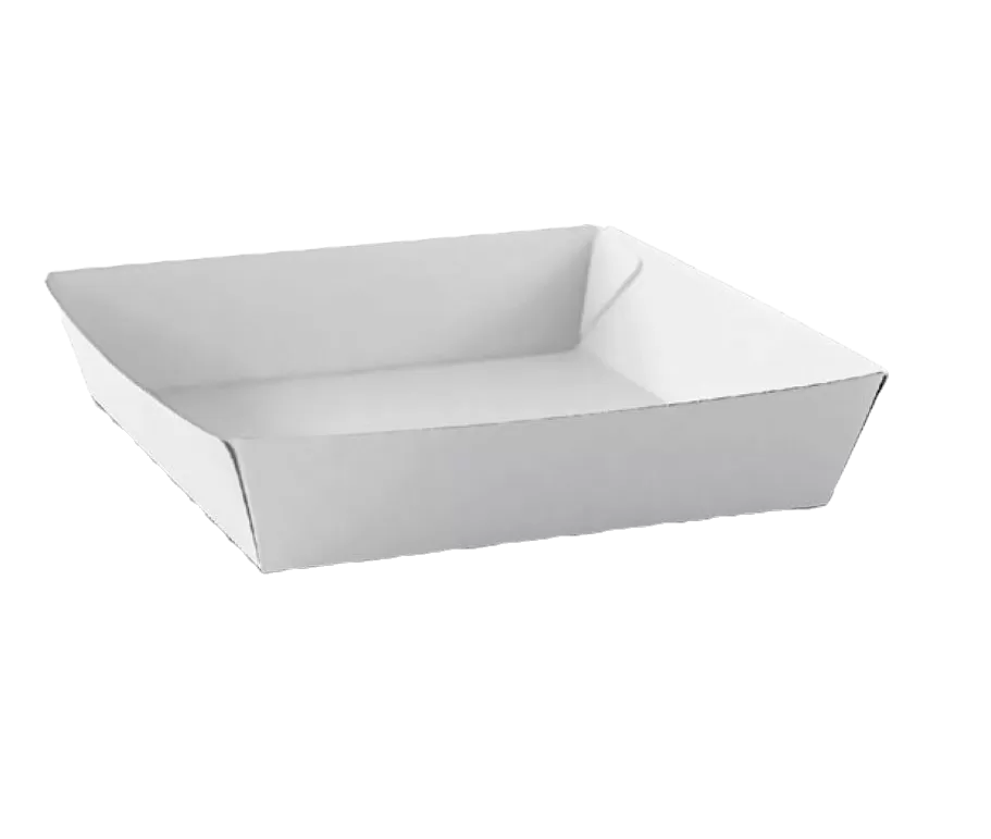 white corrugated kraft tray large