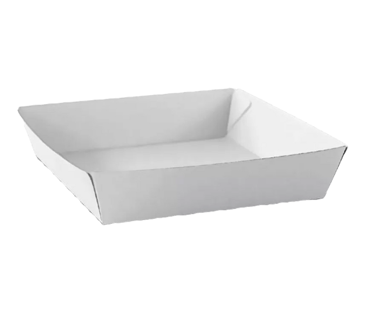 white corrugated kraft tray large