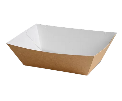 Kraft Cardboard Takeaway Tray - Extra Large (200pcs/ctn) - Wholesale Compostable Trays | ZenPacks