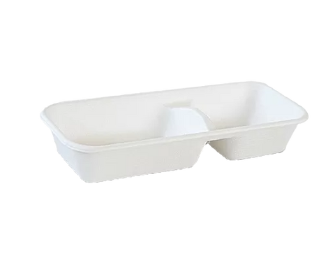 sugarcane tray 2 compartment