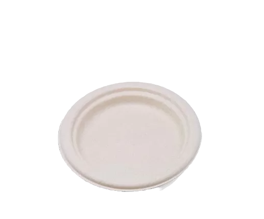 unbleached sugarcane round plate 7 inches