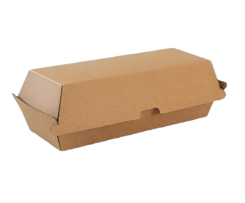 brown kraft corrugated hot dog box