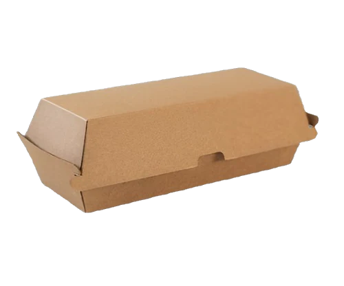 brown kraft corrugated hot dog box