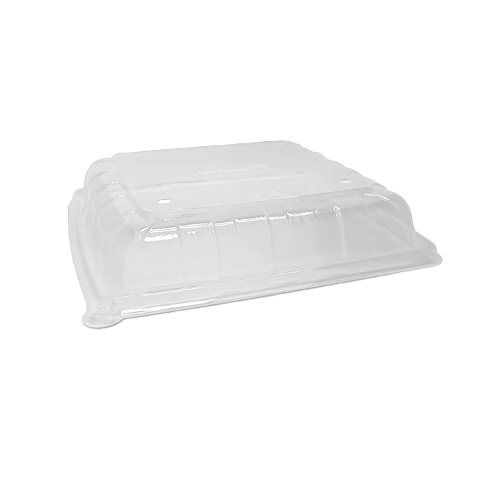 RPET Anti-Fog Lid For Sugarcane Platter - Medium (100pcs/ctn)