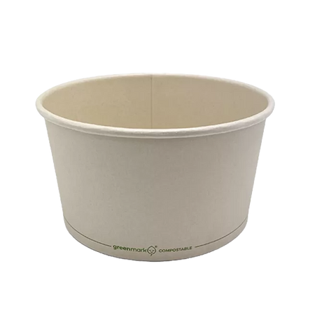 BIOPBS Coated Ice-Cream Cup - 8oz (1000pcs/ctn) - Wholesale Compostable Cups | ZenPacks