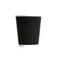 8oz Ripple Wall Coffee Cup - Black
