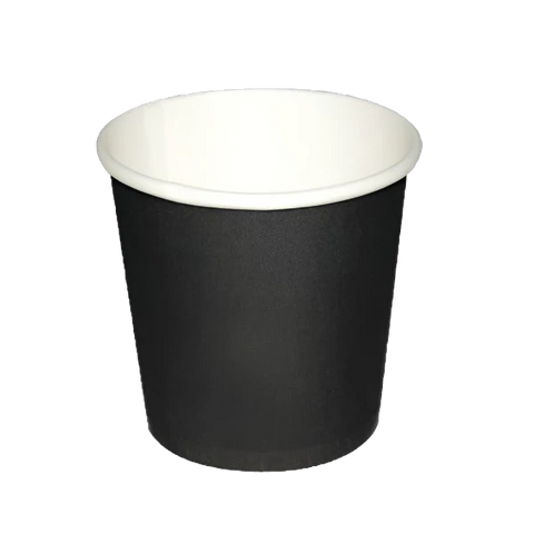 Black 4oz Single wall Coffee Cups