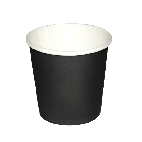 Black 4oz Single wall Coffee Cups