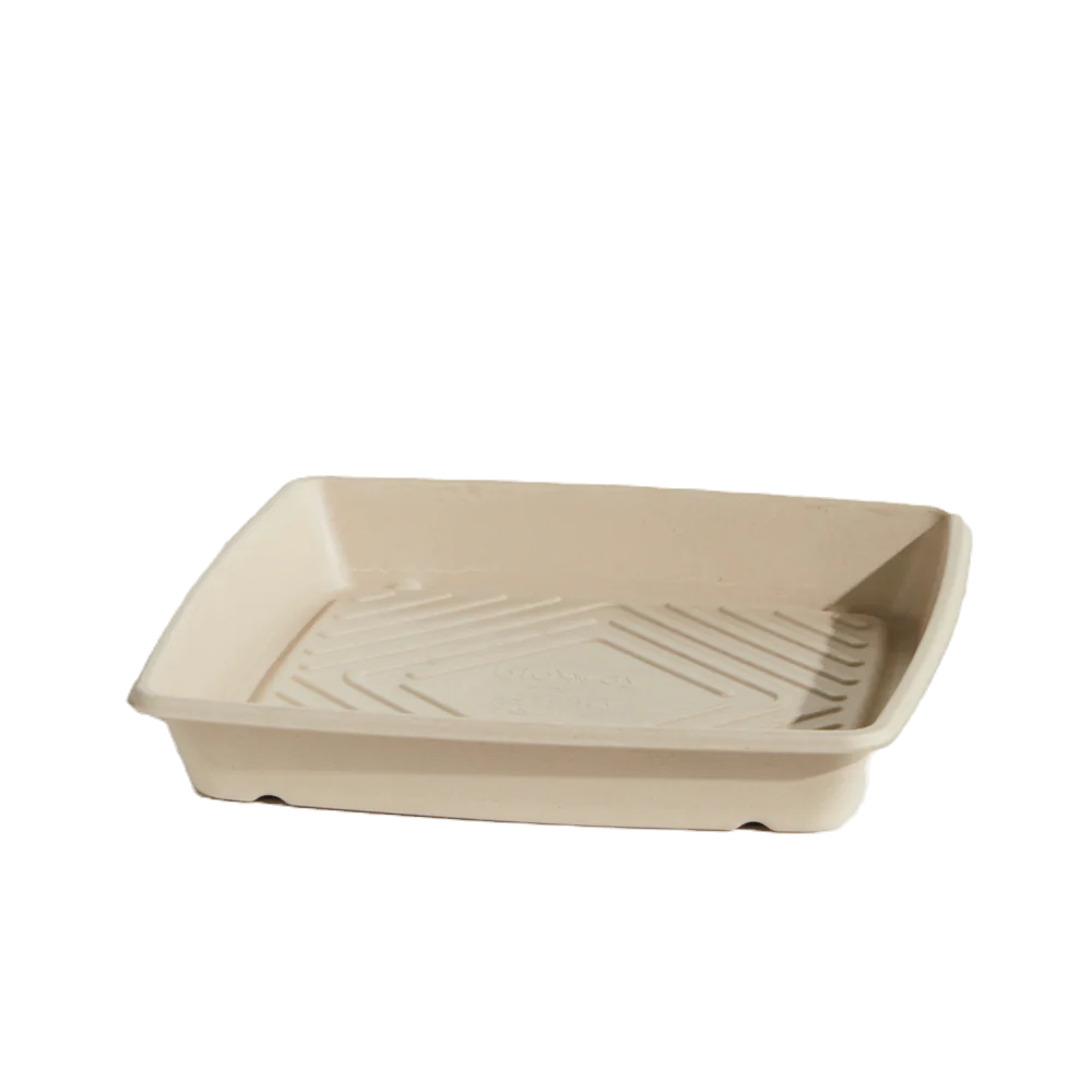 unbleached sugarcane platter base