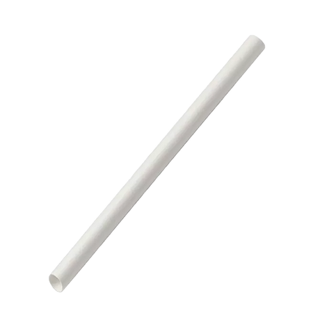 Paper straw bubble tea white