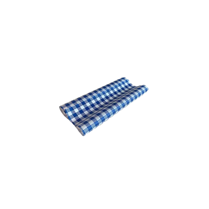 gingham greaseproof paper blue