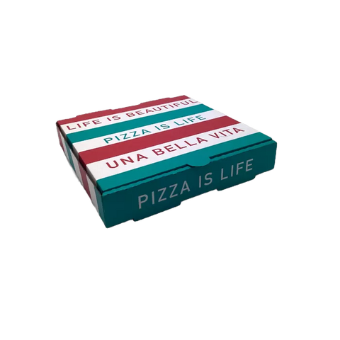white printed pizza box 9 inches