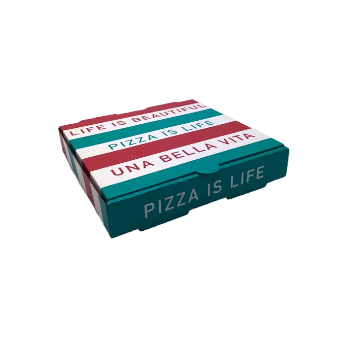 white printed pizza box 9 inches