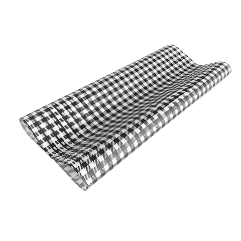 Gingham Greaseproof Paper large black