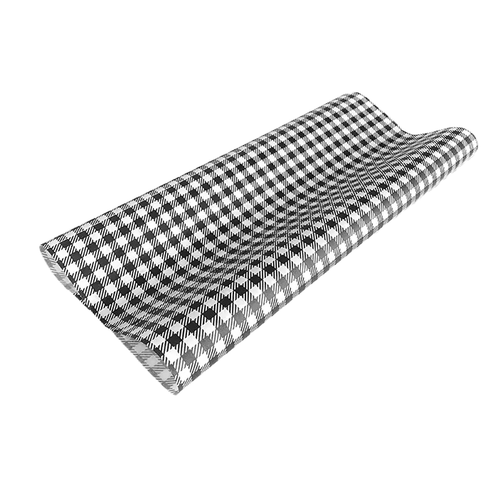 Gingham Greaseproof Paper large black