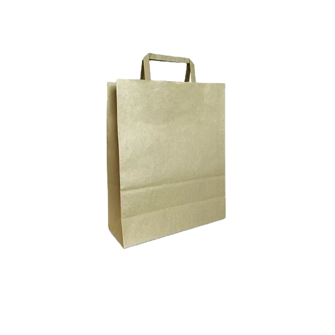 Brown Kraft Bag with flat paper handle