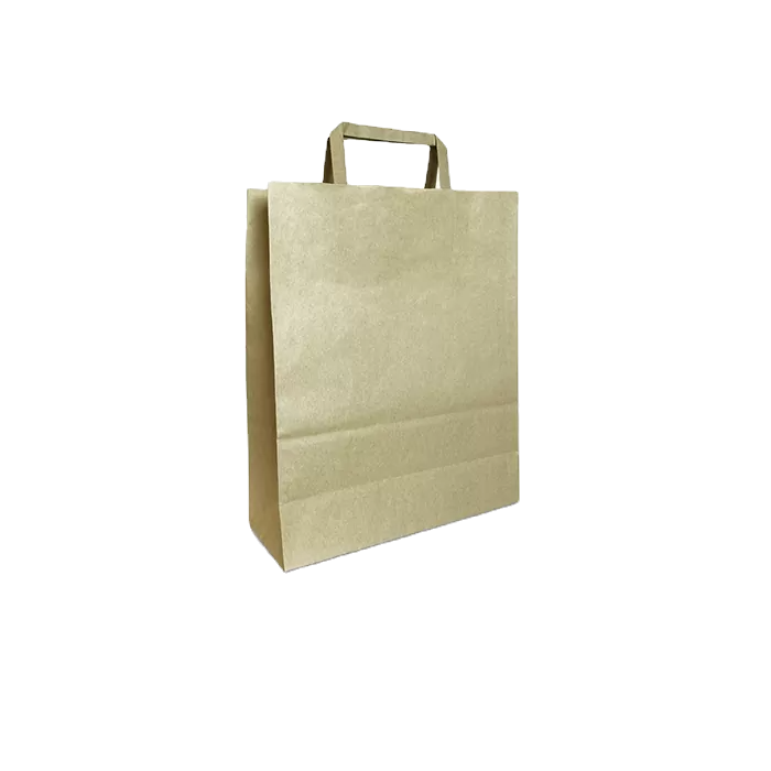 Brown Kraft Bag with flat paper handle