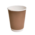 Brown 12oz Double wall Coffee Cups