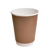 Brown 12oz Double wall Coffee Cups