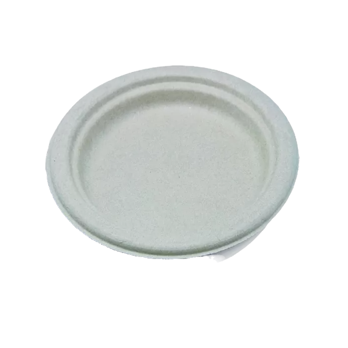 Unbleached Sugarcane Round Plate - 9″ (500pcs/ctn)