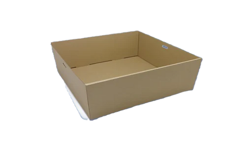 brown kraft square catering tray medium