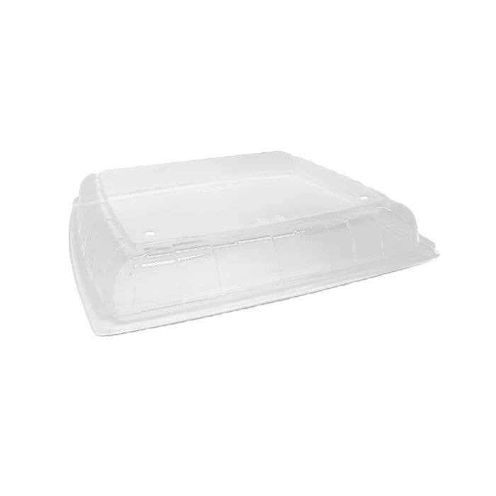 RPET Anti-Fog Lid For Sugarcane Platter - Large (100pcs/ctn)