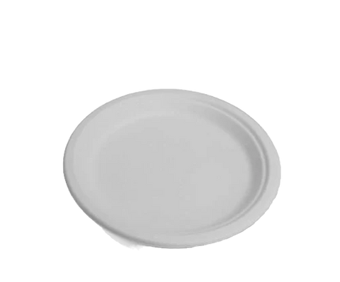 Round sugarcane plate