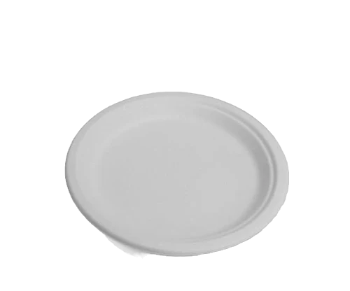 Round sugarcane plate