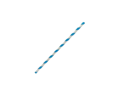 Paper Straw Cocktail in blue stripe