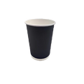 Black 12oz Double wall Coffee Cups