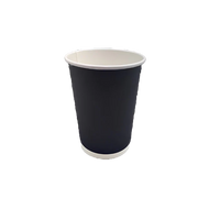Black 12oz Double wall Coffee Cups