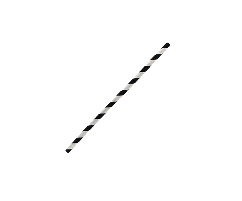 Paper Straw Cocktail in black stripes