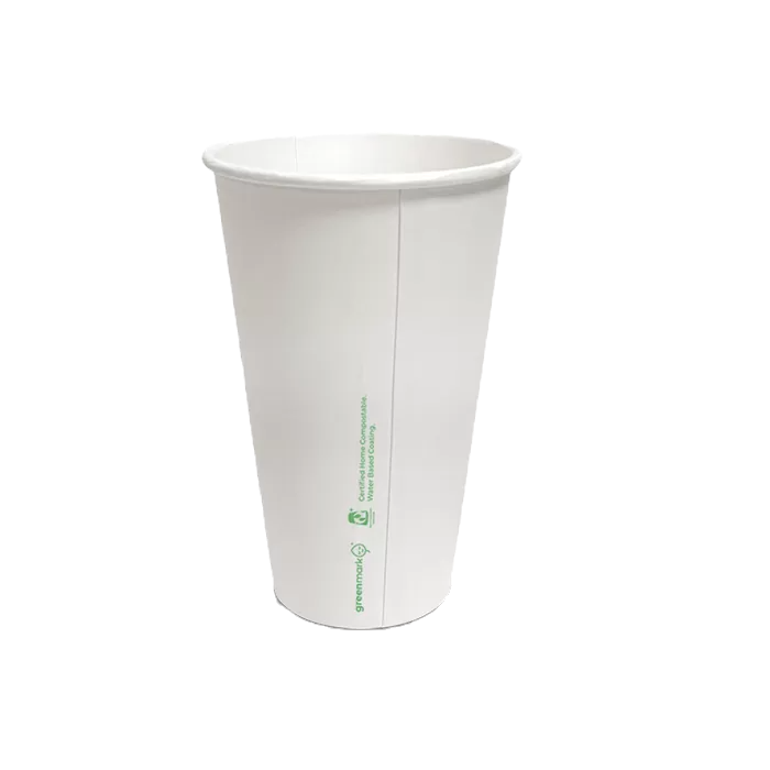 aqueous coated single wall cup in white